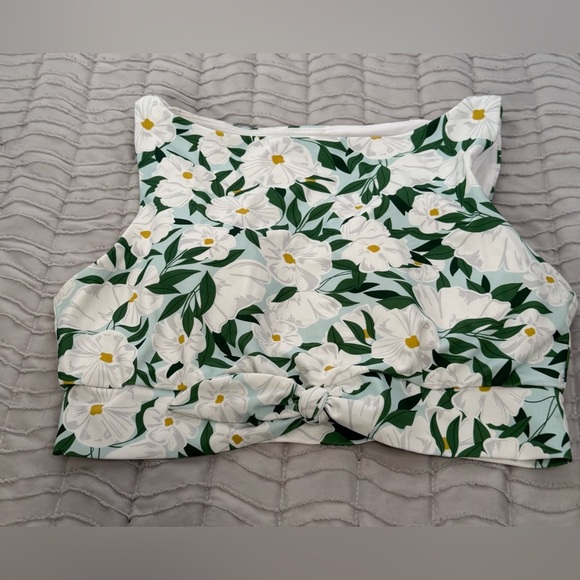 Lime Ricki cropped swim top size M - Picture 1 of 8